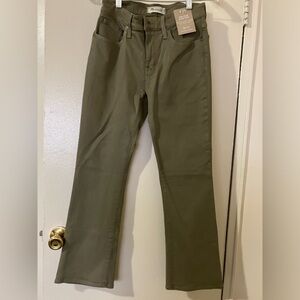 Madewell size W26 green flared jeans
